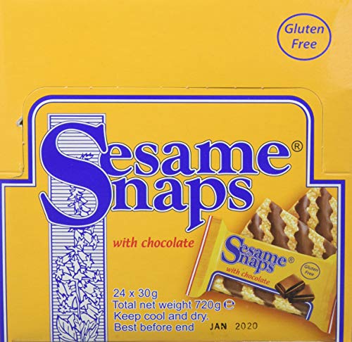 SESAME SNAPS Sesame Snaps With Chocolate 30g (PACK OF 24)