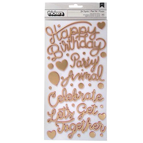 Pink Paislee 310659 Phrase Thickers Stickers, Multicolor