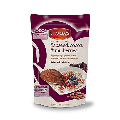 Linwoods Milled Organic Flaxseed, Cocoa & Mulberries 200g (Pack of 2)