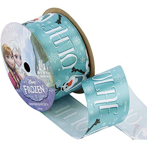 Offray Frozen Craft Ribbon, 1-/2-Inch by 9-Feet, Olaf Name Blue