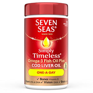 Seven Seas Simply Timeless Cod Liver Oil Capsules, 120-Count