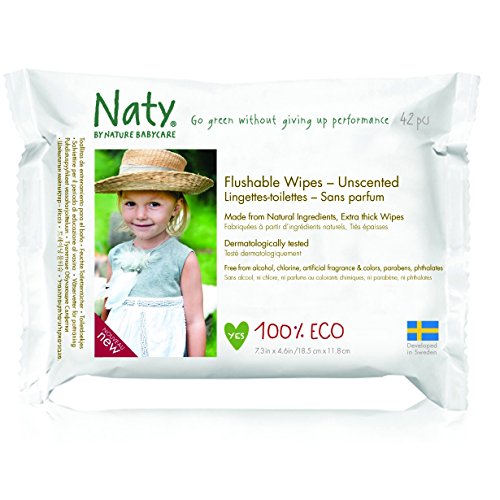 Naty by Nature Babycare Flushable Family Wipes 220g