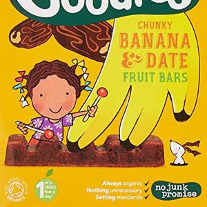 Organix Organic Banana and Date Chunky Fruit Bars, 6 x 17g