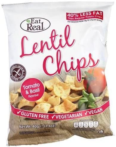 Eat Real Lentil Tomato and Basil Chips 40 g