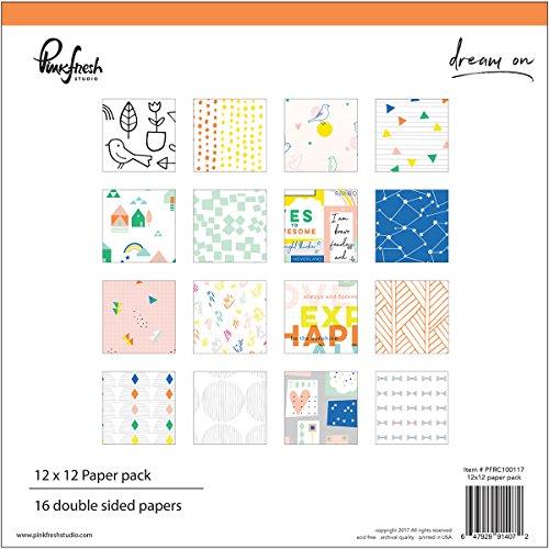 Pinkfresh Studio Double-Sided Paper Pack 12"X12" 16/Pkg Dream On, 8 Designs/2