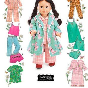 Simplicity Sewing Pattern 5276 Doll Clothes, One Size