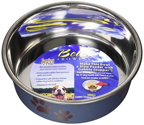 Metallic Bella Bowls Small-Blueberry | Loving Pet Products