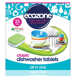 Ecozone All In One Classic Dishwasher Tablets, 25 Tablets