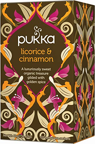 Pukka Licorice & Cinnamon, Organic Herbal Tea (4 Pack, 80 Tea bags)