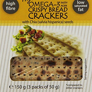 Origin Earth Omega 3 and Chia Seed Cracker 150 g (Pack of 5)