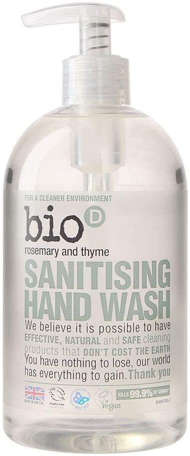 Bio-D Rosemary & Thyme Sanitising Hand Wash, 500 ml