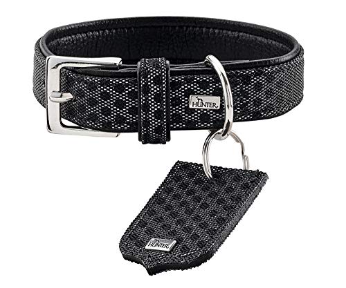 Collar Hella Reflect, 55 Artificial Leather, Reflecting, Black | Hunter