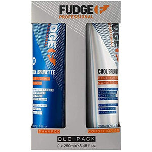 Fudge Cool Brunette Toning-Blue Duo Shampoo Conditioner, 250 ml/250 ml