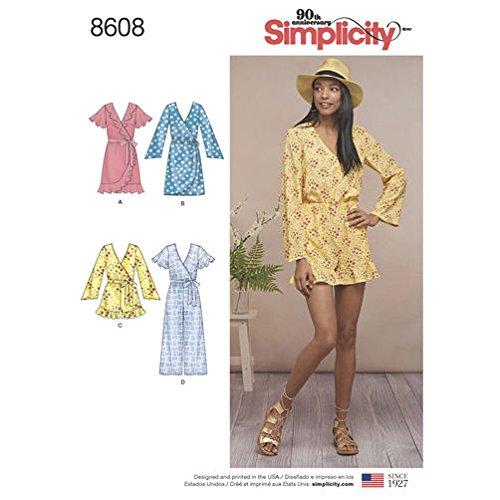 Simplicity Pattern 8608 Misses' Jumpsuit and Dress SIZE 14-22 SEWING PATTERN