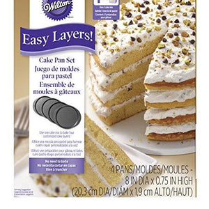 Wilton Easy Layers! Round Layer Cake Pans Set, 4-Piece