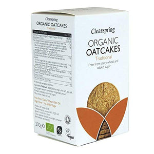 Clearspring Organic Oatcakes - Traditional 200g (Pack of 2)
