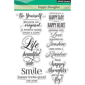 Penny Black Happy Thoughts Clear Stamps, 5"X7"