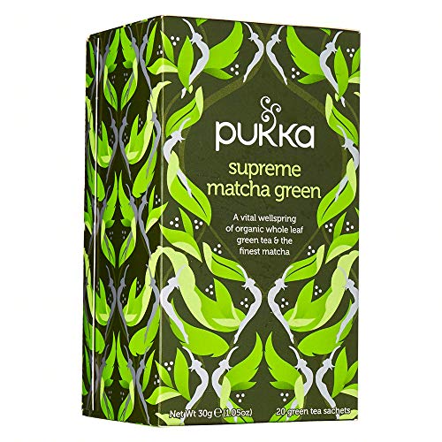 PUKKA HERBAL AYURVEDA Organic Supreme Green Matcha Tea 20bags (PACK OF 1)
