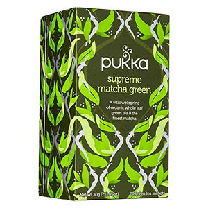 PUKKA HERBAL AYURVEDA Organic Supreme Green Matcha Tea 20bags (PACK OF 1)