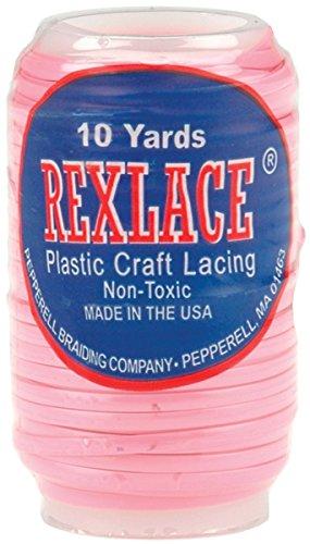 Pepperell Rexlace Plastic Lace, 0.0938-Inch, Pink