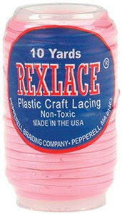 Pepperell Rexlace Plastic Lace, 0.0938-Inch, Pink