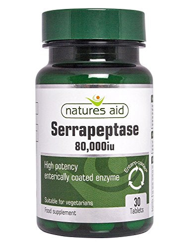 Natures Aid Serrapeptase 80,000iu 30 Tablet (PACK OF 2)