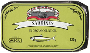 La Gondola Sardines in Organic Olive Oil 120 g (Pack of 5)