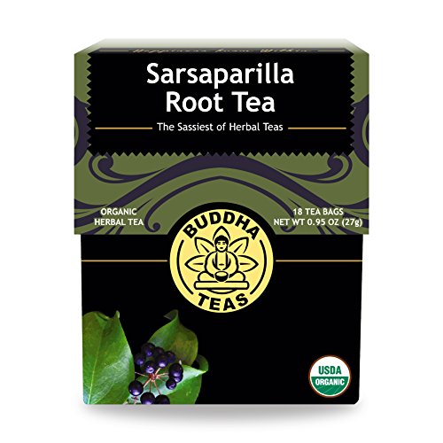 Organic Sarsaparilla Root Tea - Kosher, Caffeine-Free, GMO-Free - 18 Bleach-Free Tea Bags
