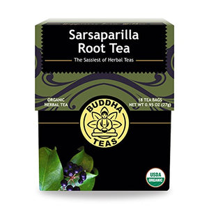 Organic Sarsaparilla Root Tea - Kosher, Caffeine-Free, GMO-Free - 18 Bleach-Free Tea Bags