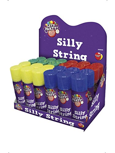 Smiffy's Scotland St. Andrew's Cross – SM99999 – Box of 24 Silly Strings of Assorted Colours One Size Fits All