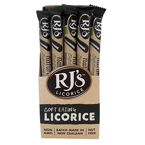 Natural Liquorice Log - RJ's Soft Eating Liquorice Stick 40g (Pack of 25)