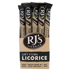 Natural Liquorice Log - RJ's Soft Eating Liquorice Stick 40g (Pack of 25)