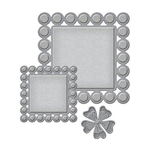 Spellbinders S1-009 Die D-Lites Beaded Squares Etched/Wafer Thin Dies