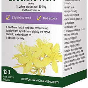 Natures Aid Ucalm St John's Wort, Relief of Symptoms of Slightly Low Mood and Mild Anxiety, Vegan, 120 Tablets
