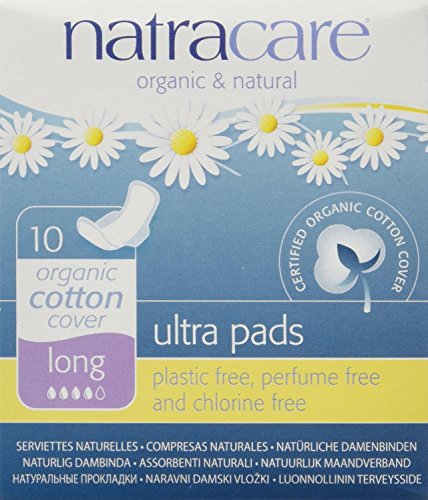 Natracare Natural Uitra Pads W/Wings - Long W/Organic Cotton Cover - 10 Pack