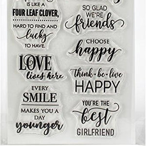 Penny Black Choose Happy Clear Unmounted Rubber Stamp Set (30-464)