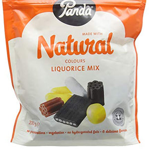Panda Mix Natural Licorice 200 g (Pack of 6)