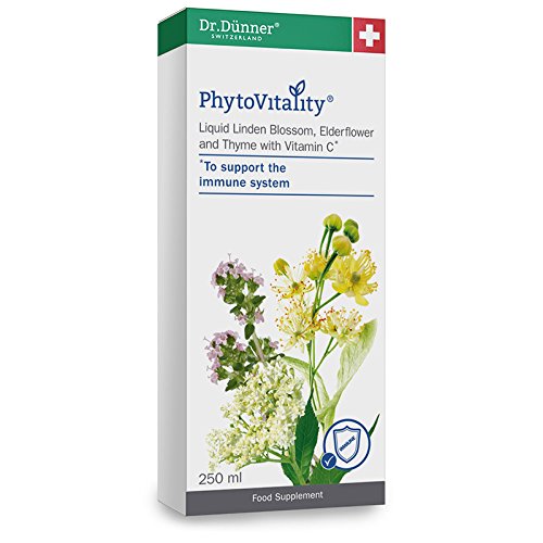 Dr Dunner Phytovitality Liquid Linden Blossom Elderflower and Thyme with Vitamin C, 250 ml