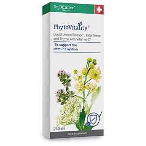 Dr Dunner Phytovitality Liquid Linden Blossom Elderflower and Thyme with Vitamin C, 250 ml