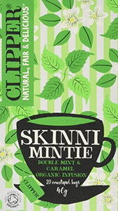 Clipper Skinni Mintie Tea Bags (Pack of 6, Total 120 Teabags)