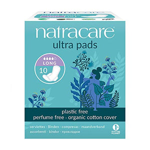 Natracare Organic And Natural Ultra Pads with Wings Long - pack of 10
