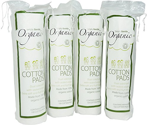 Simply Gentle Cosmetic Cotton Pads 100 Pads ( Pack of 4)