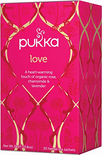 Pukka Love, Organic Herbal Tea with Rose, Chamomile & Lavender