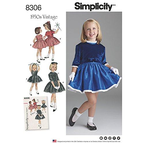 SIMPLICITY 8306 1950'S VINTAGE CHILD'S DRESS & JACKET SEWING PATTERN