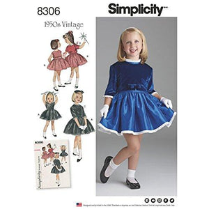 SIMPLICITY 8306 1950'S VINTAGE CHILD'S DRESS & JACKET SEWING PATTERN
