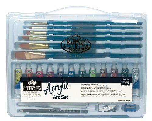 Royal & Langnickel RSET-ART3202  Essentials Clear View Acrylic Painting Set, Large