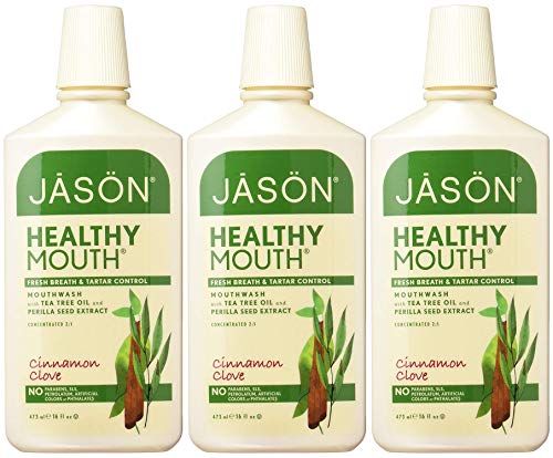 Pack of 3 x Jason Healthy Mouth Mouthwash Cinnamon Clove - 16 fl oz