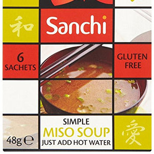 Sanchi Instant Miso Soup 6 Sachets 48 g (Pack of 6, Total 36 Sachets)