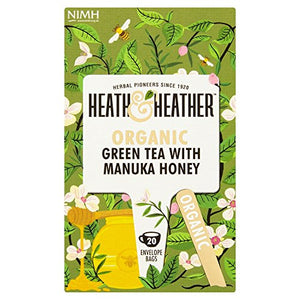 HEATH & HEATHER Organic Green Tea & Manuka 20bags (PACK OF 1)