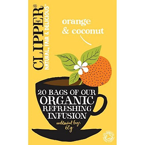 Clipper Orange & Coconut 20 Bags (Pack of 2)
